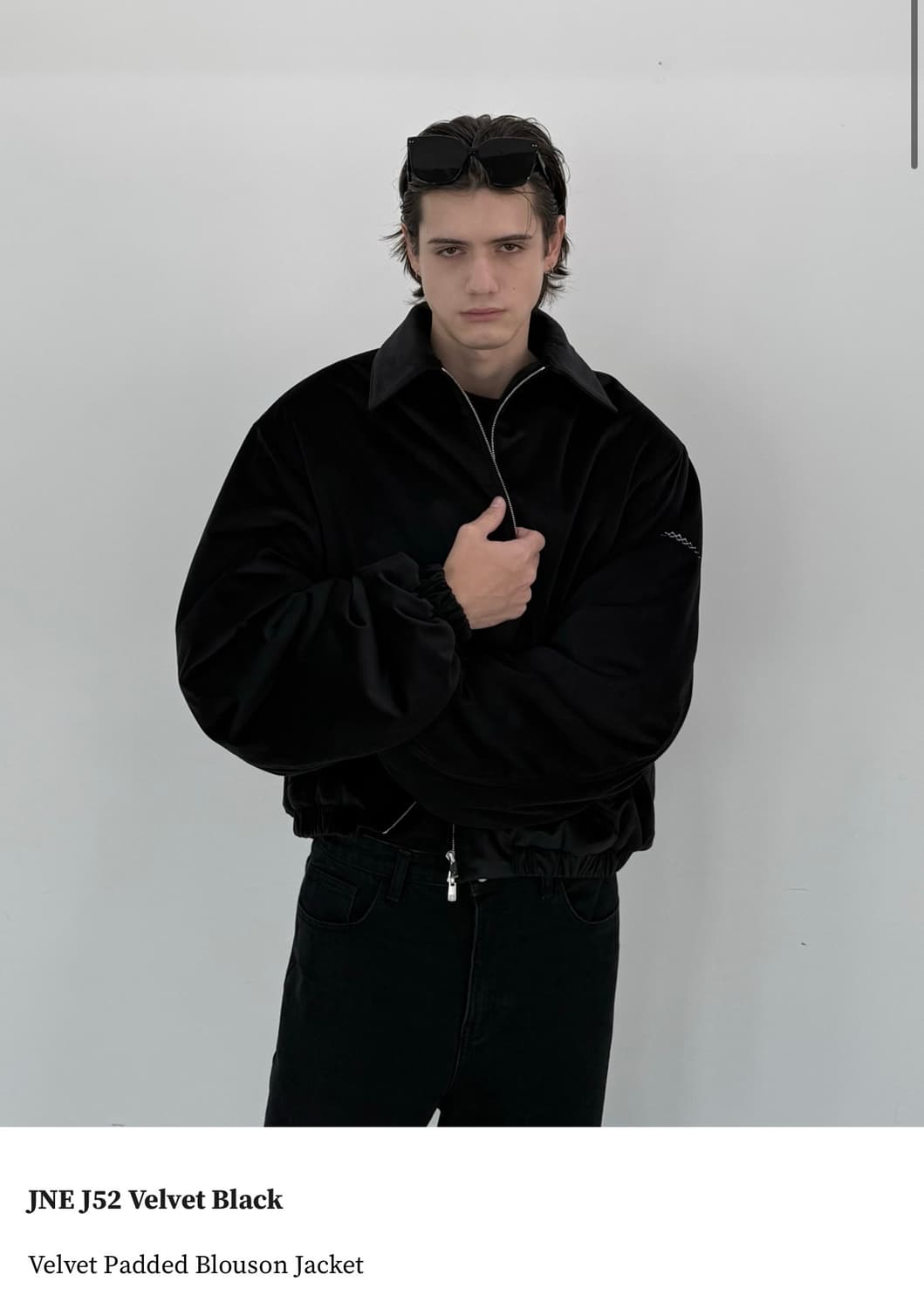 준느/벨벳 봄버(JNE J52 Velvet Black)/L 상품이미지1