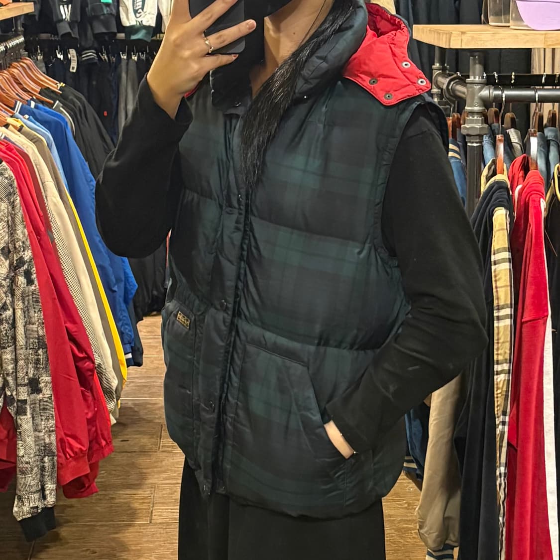 [HI] Polo 폴로 패딩 조끼 체크무늬 상품이미지3