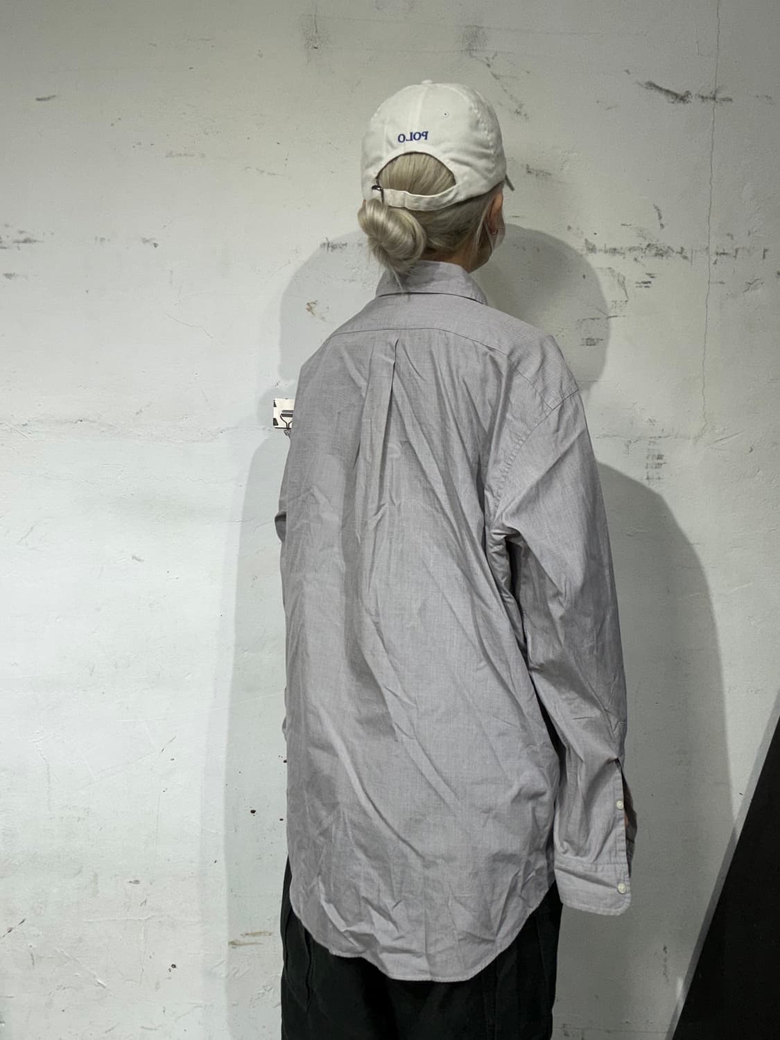 폴로 랄프 로렌 그레이 클래식핏 오버핏 셔츠 L 상품이미지3