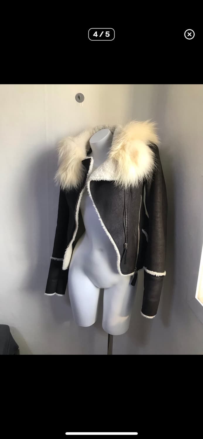 빈티지 퍼 가죽 후드 무스탕 fur hoodie 상품이미지4