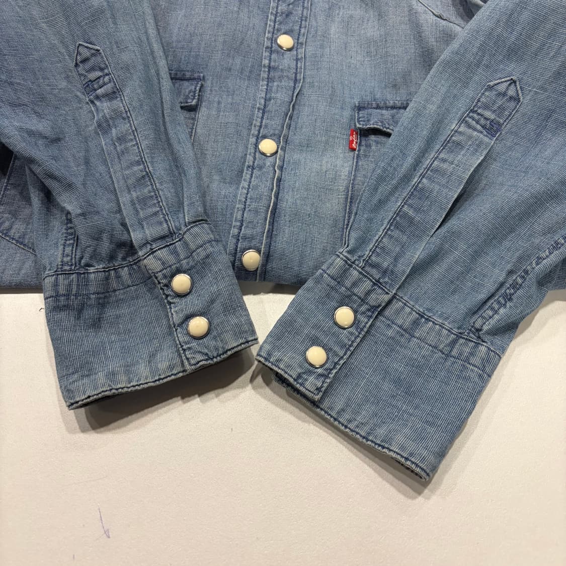 [M] 리바이스 웨스턴 셔츠 청남방 긴팔 C969 상품이미지6