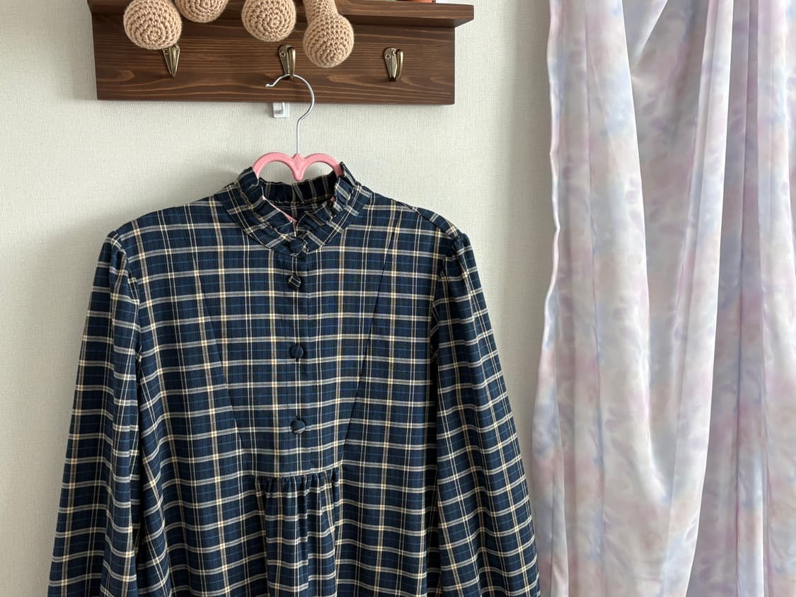 체크 블라우스 상품이미지2