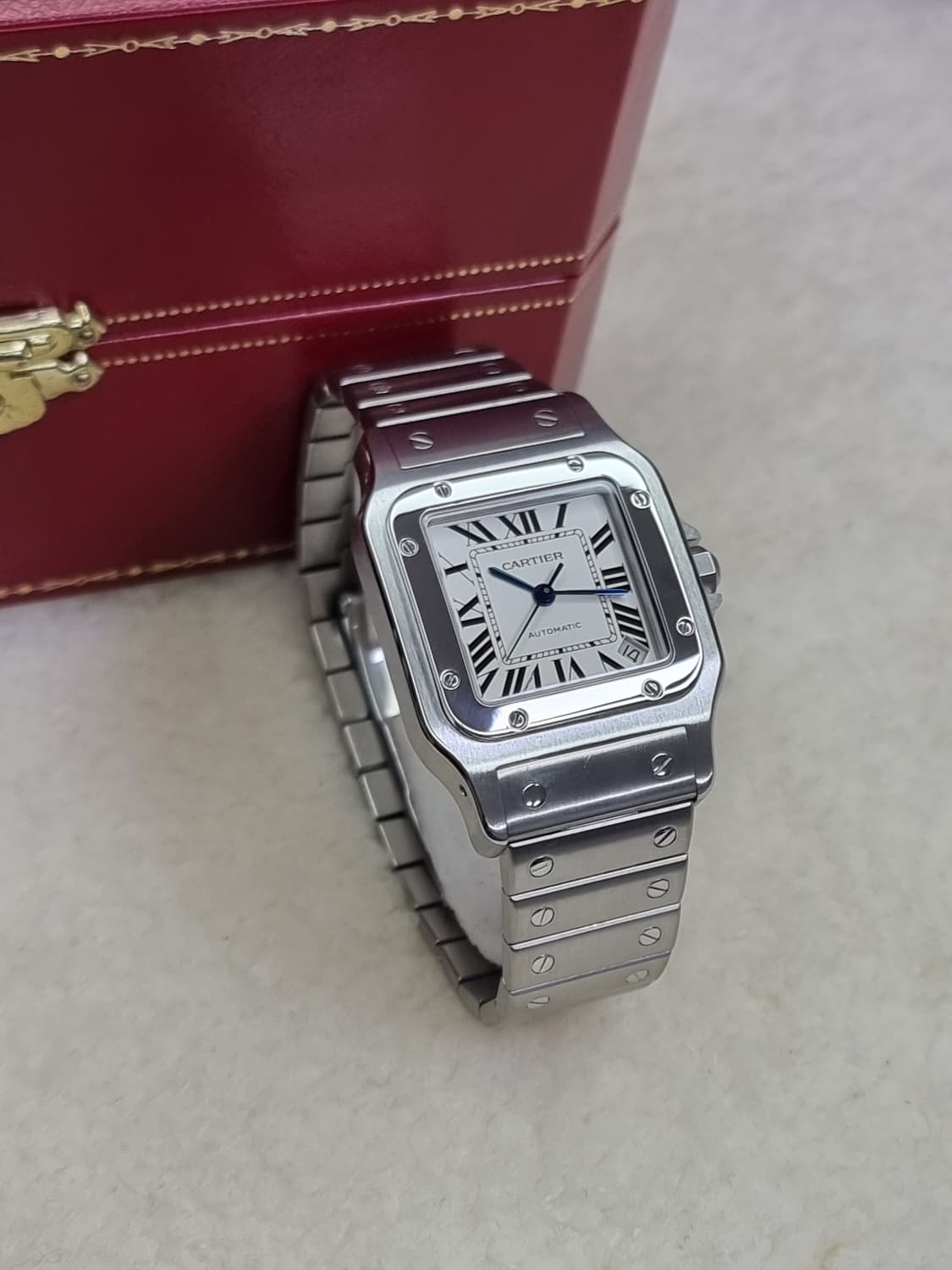 까르띠에 산토스 갈베 스틸 XL 블랙로만 오토매틱 남성시계 08년식 상품이미지4