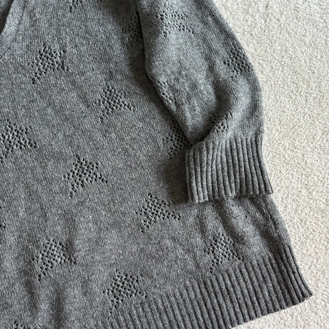 일본빈티지 y2k 그레이 스타패턴 니트 상품이미지3