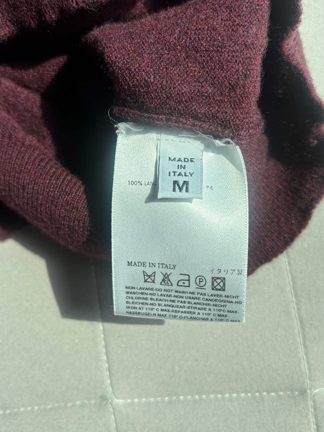 마르지엘라 버건디 니트 M 상품이미지2
