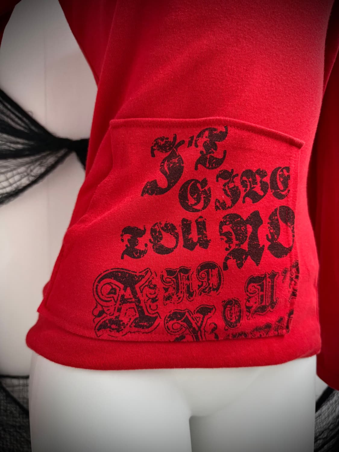 Punk mood beads printing hoodie longslee 상품이미지5