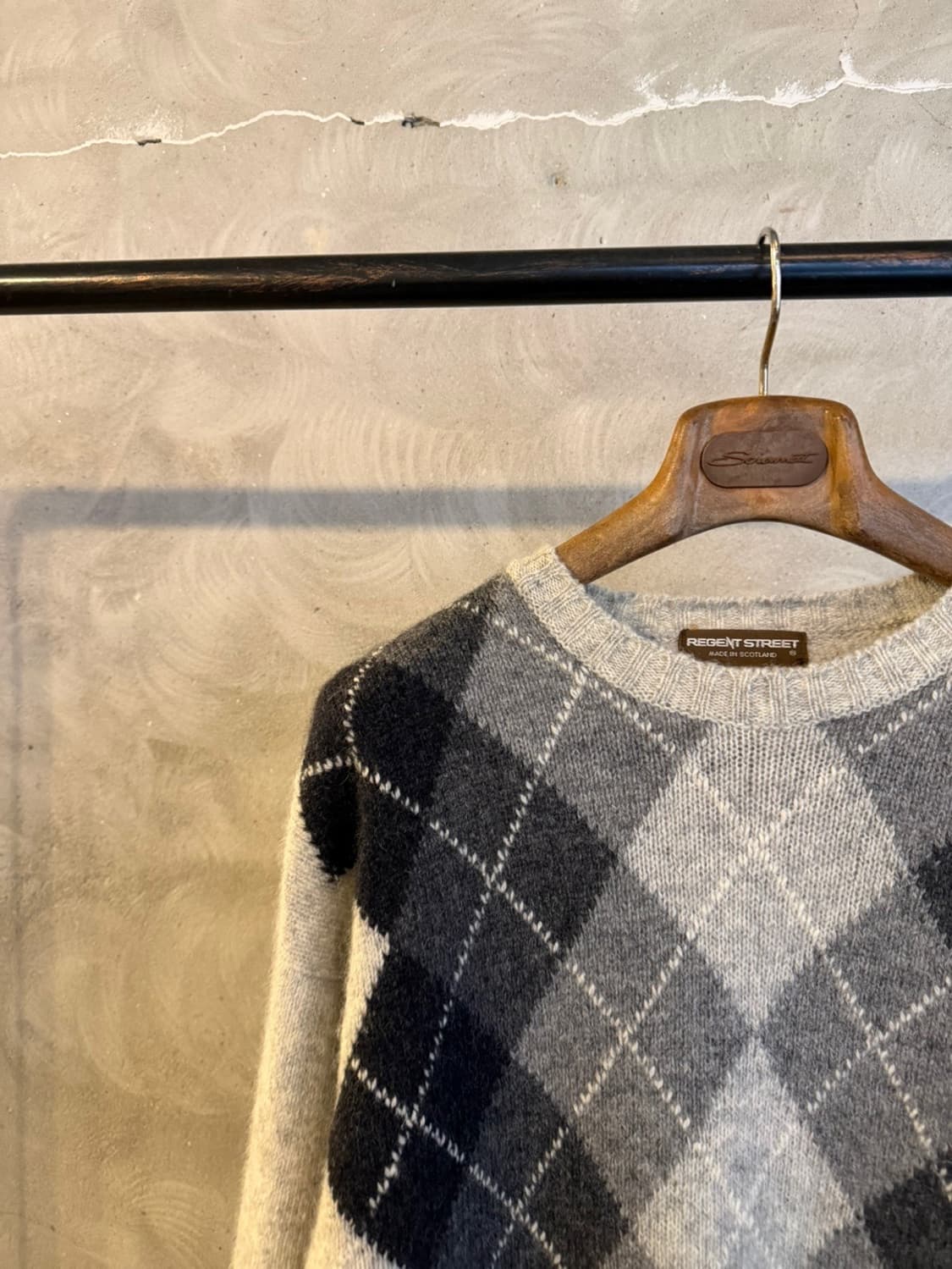 리젠트 스트릿 아가일 니트 슬림100 상품이미지2