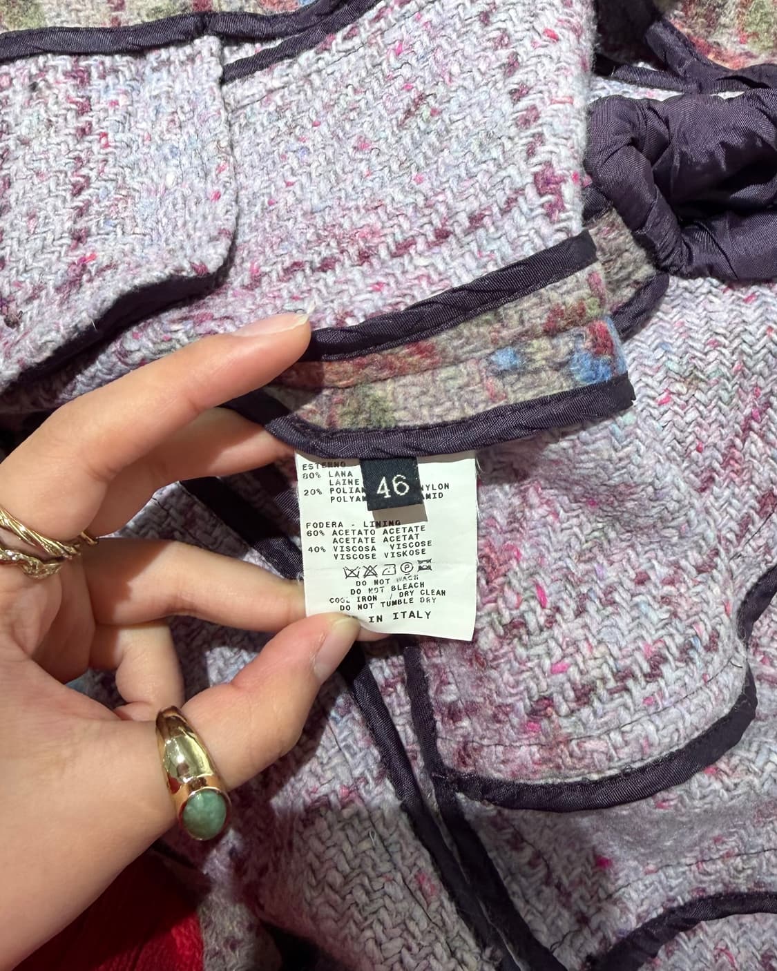 에트로 핑크 플라워 패턴 니트 울 자켓 상품이미지9