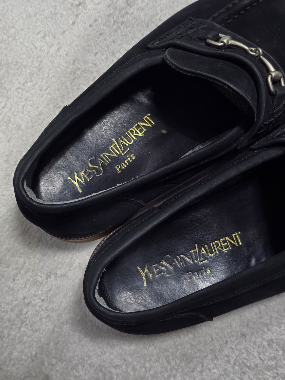 YSL 입생로랑 블랙 스웨이드 로퍼 255 상품이미지3