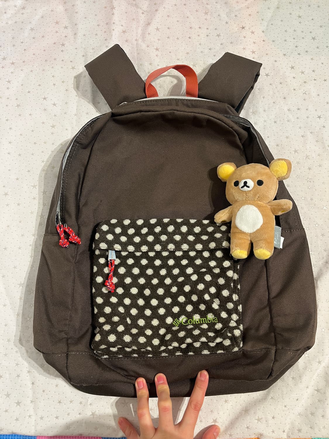 컬럼비아 브라운 도트 포인트 백팩🧸 상품이미지7