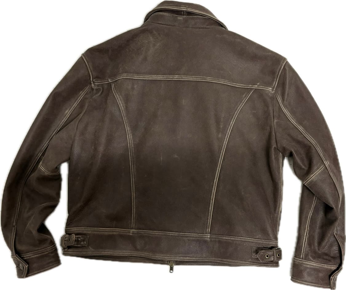Mutimer brown leather jacket large 상품이미지2
