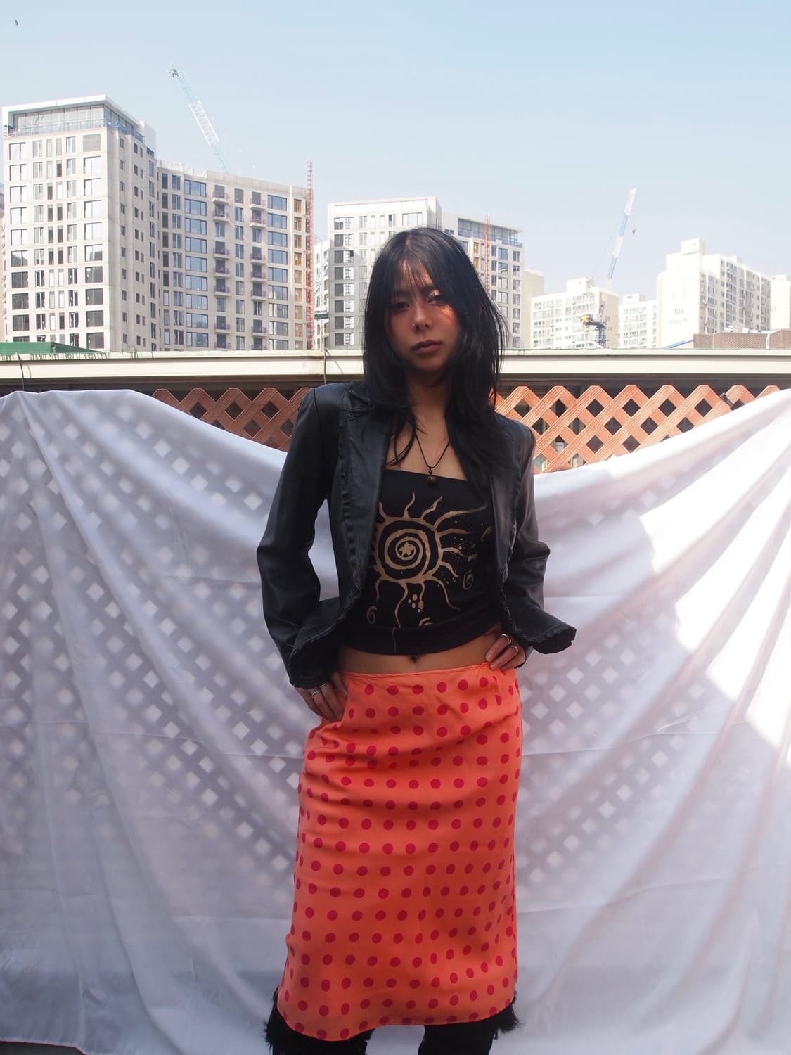 TAE KYOUNG 프릴 레더 자켓 상품이미지2