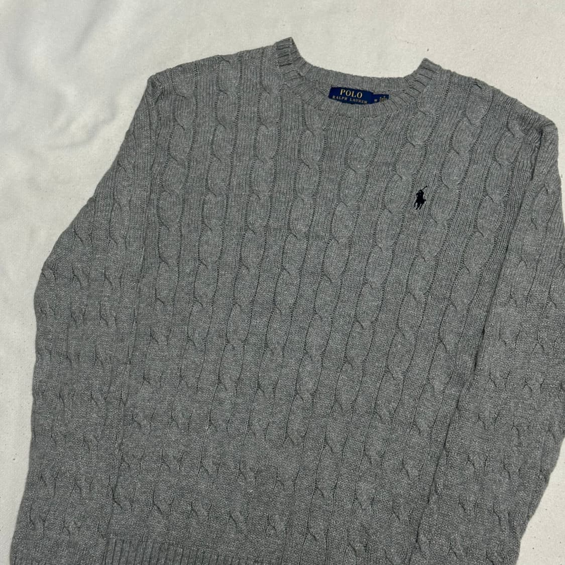 M 폴로랄프로렌 그레이 케이블 니트 상품이미지1