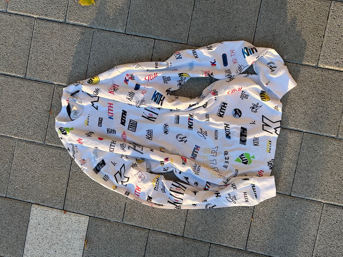 *새상품* kith X converse 멀티 로고 프린팅 롱슬리브 상품이미지2