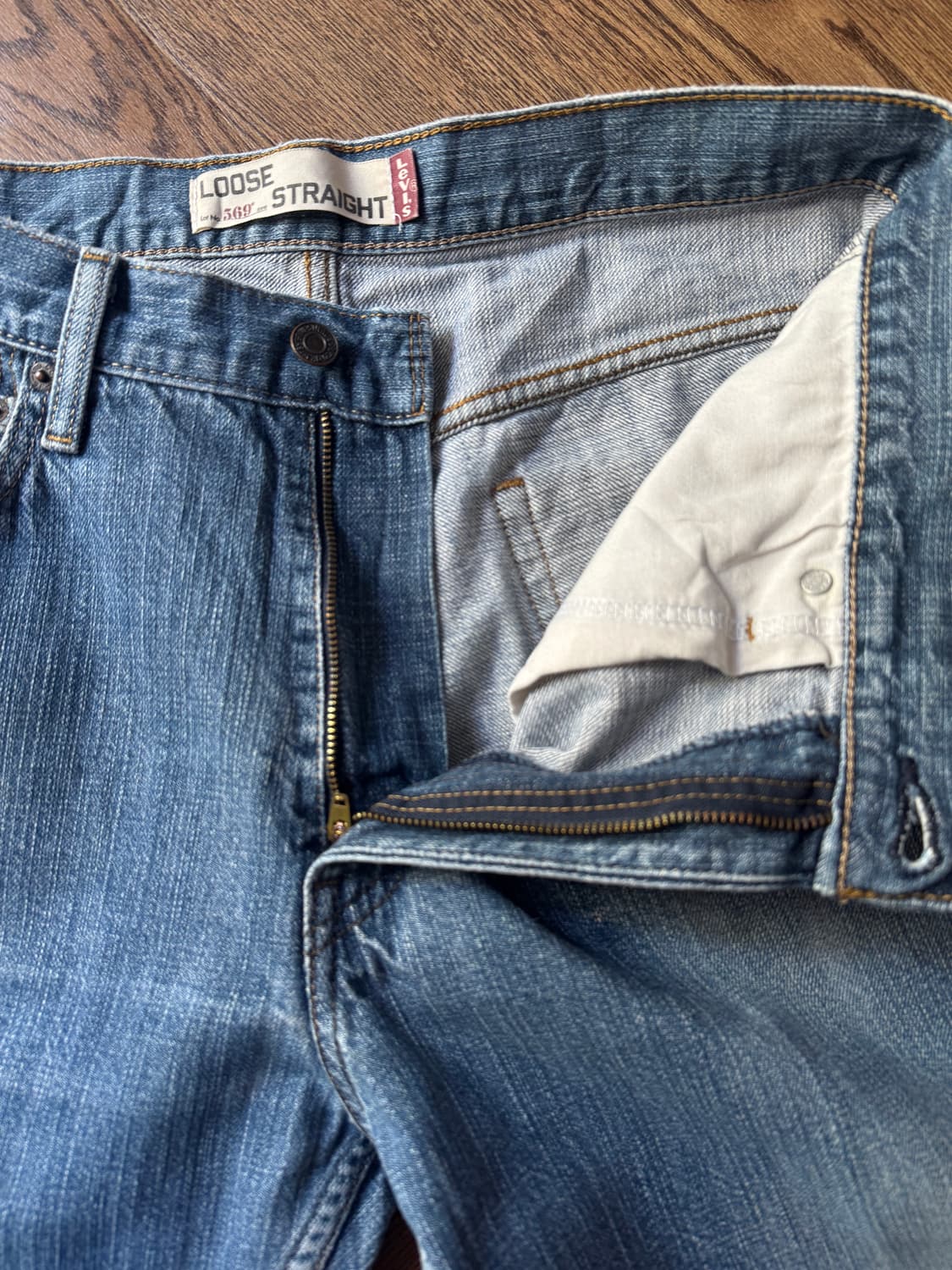 [34]리바이스 569 빈티지 워싱 와이드 스트레이트 데님 팬츠 상품이미지3