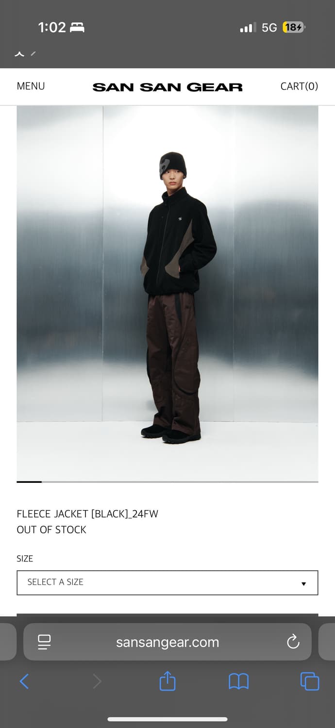 산산기어 플리스 자켓 블랙 24fw 상품이미지2