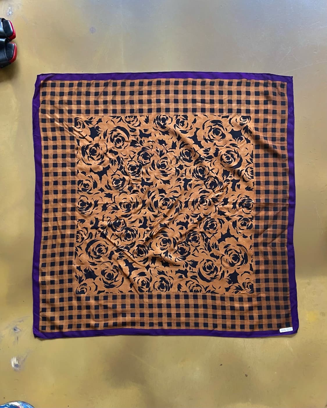 Jpn Vintage Rose Patten Wool Scarf 상품이미지5