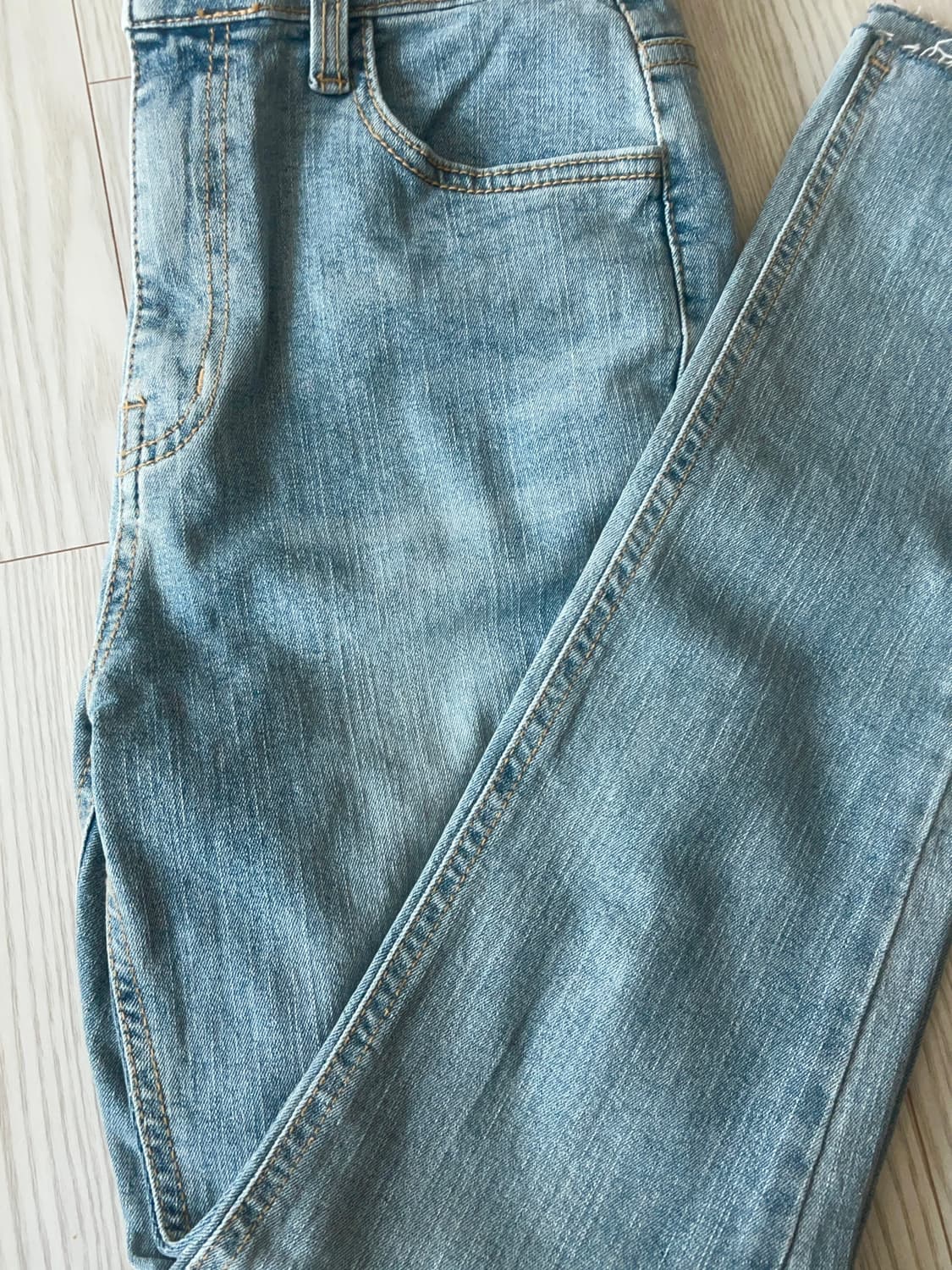 미사용 | 총기장 88 연청 스키니 S 상품이미지2