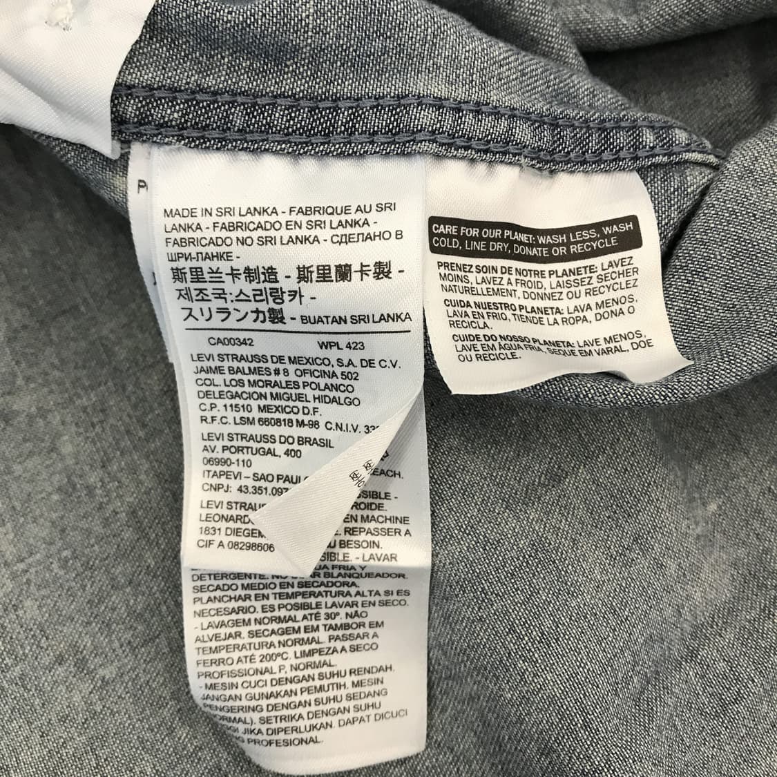 LEVIS 리바이스 웨스턴 반팔데님셔츠 [M] 상품이미지5