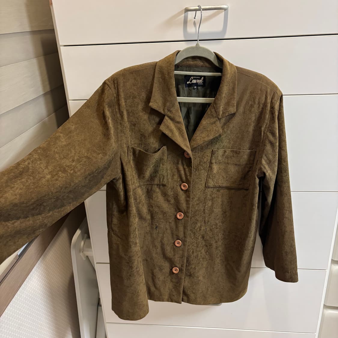 올리브카키 스웨이드st 셔츠 자켓 상품이미지3