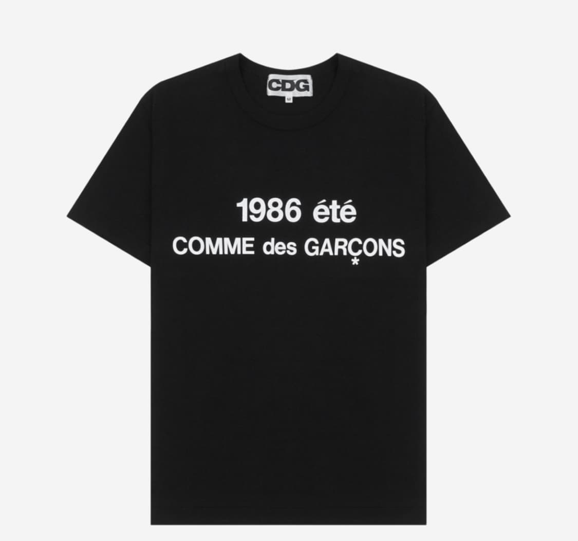 CDG 1986 꼼데가르송 티셔츠 블랙 상품이미지1
