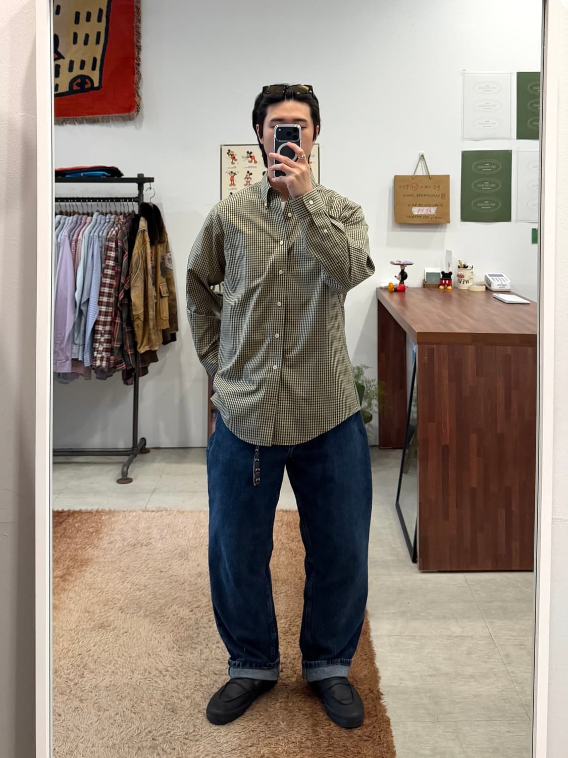 00s L.L.Bean 엘엘빈 링클 체크 셔츠 상품이미지2