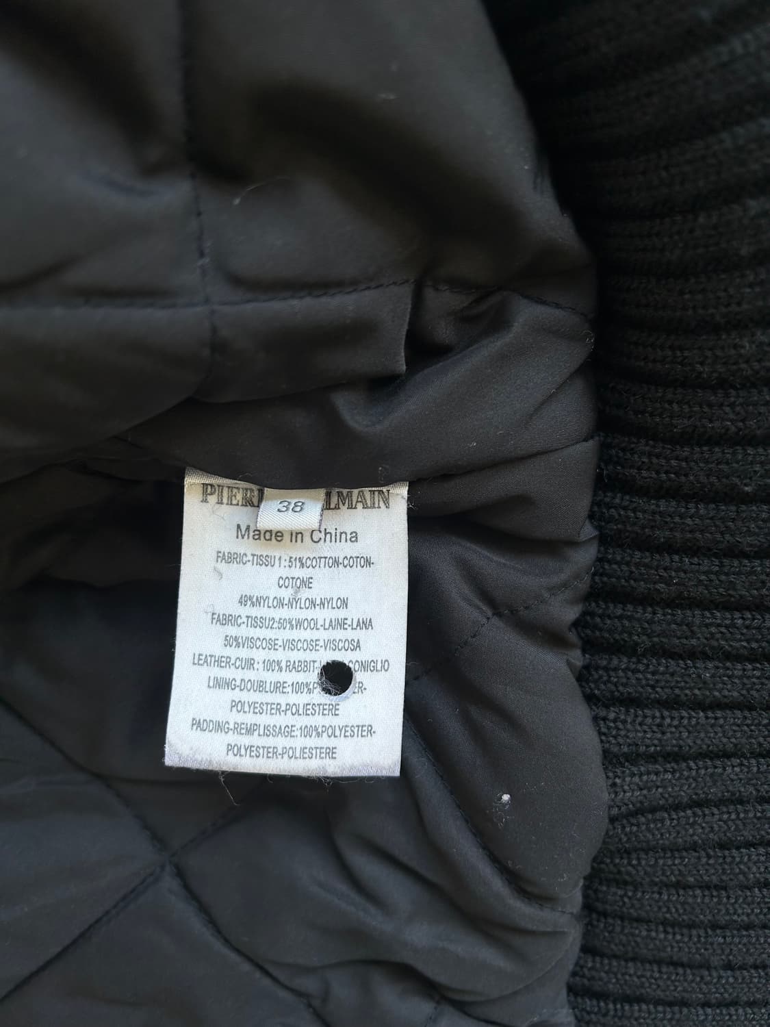 발망 퍼 퀼팅 하이넥 봄버 자켓 상품이미지8