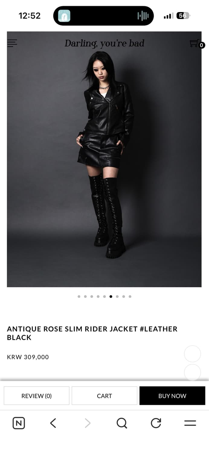 달링유어배드 ANTIQUE ROSE SLIM RIDER JACKET 상품이미지7