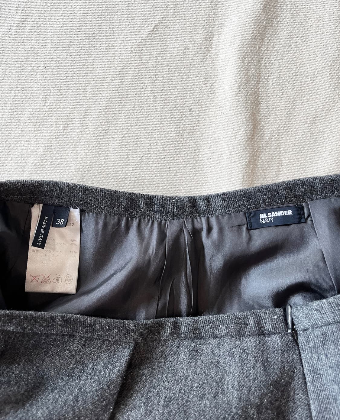JIL SANDER gray wool skirt 상품이미지8