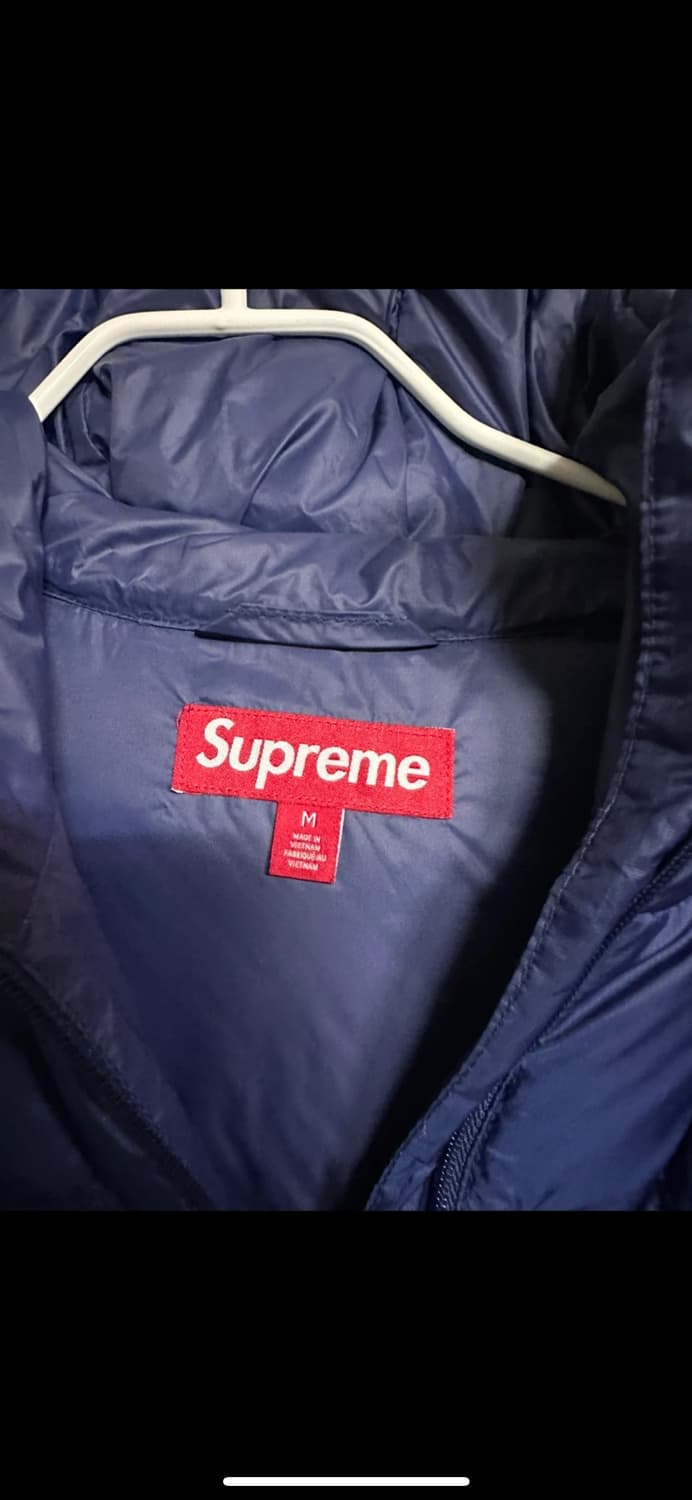 슈프림 마이크로 다운 하프 집업 네이비 M 상품이미지3