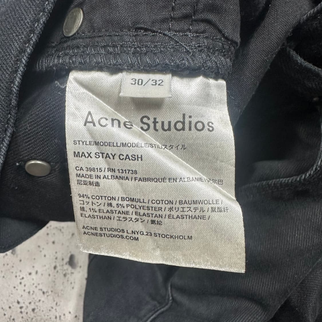 ✨ (바배) 아크네 스튜디오 흑청 데님 팬츠  상품이미지4