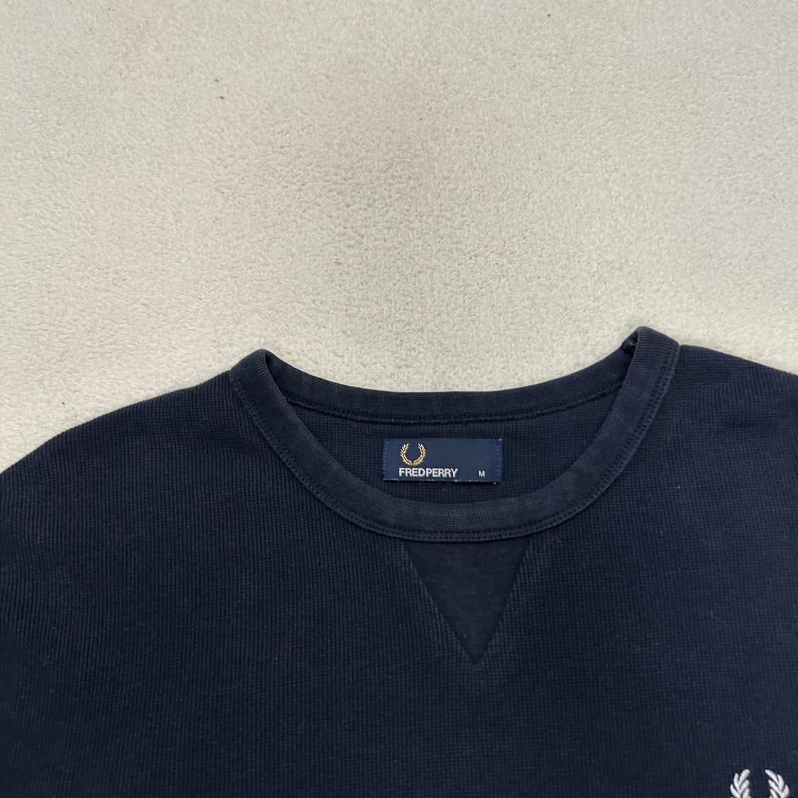 Fred Perry Navy Waffle Tee 상품이미지6