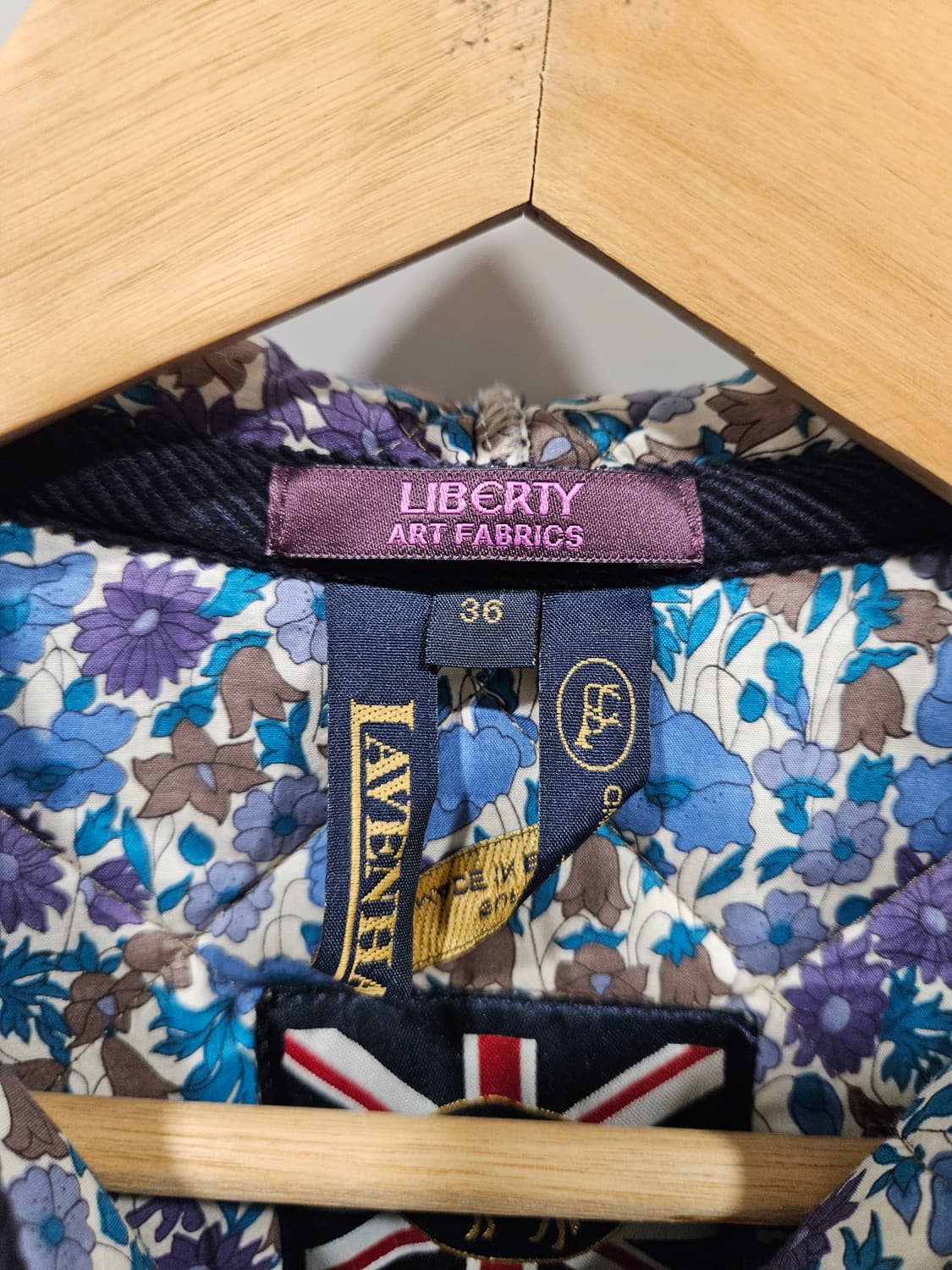 리버티 퀼팅 후드 자켓 네이비 36 상품이미지2