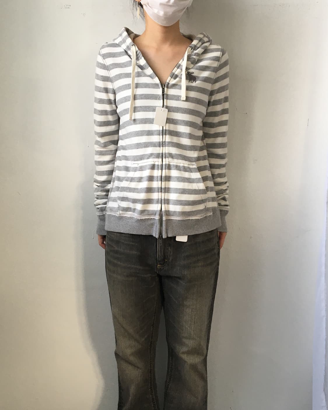 Abercrombie stripe pattern hood zip up 상품이미지6