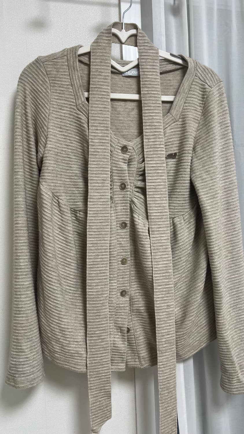 허그유어스킨 베이비돌 가디건 허그유어스킨 니트 브라운 상품이미지4