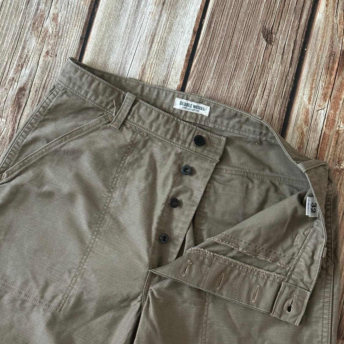 더블웍스 퍼티그 팬츠 베이지 색상 ww24002 32사이즈 상품이미지5