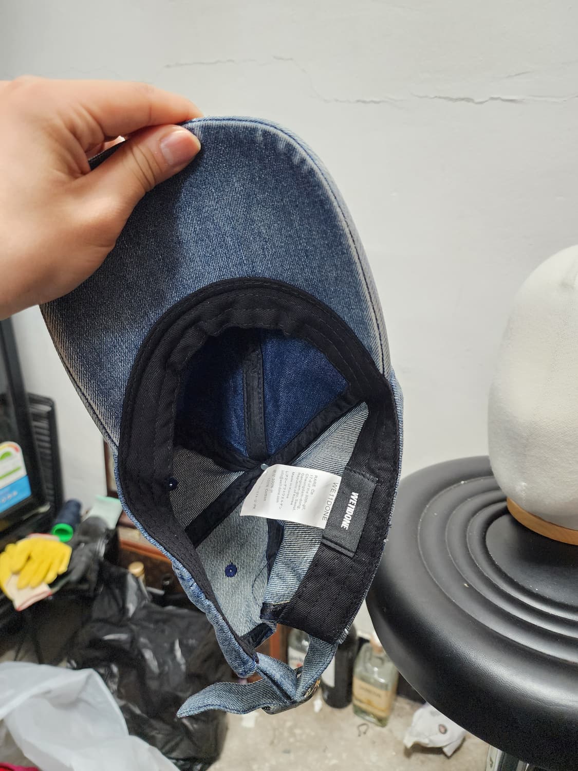 WE11DONE 웰던 데님 로고 볼캡 상품이미지4