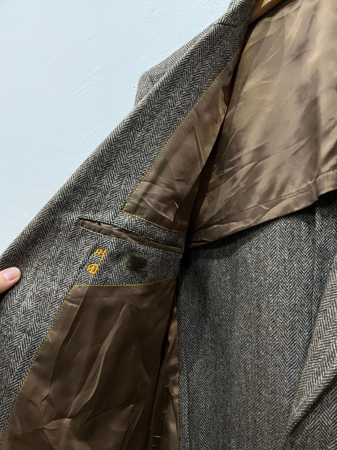 Made in JAPAN 울 헤링본 블레이저 자켓 상품이미지6