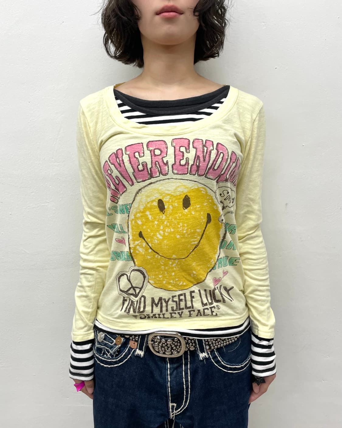Smile Stripe Yellow Long Sleeve  상품이미지4