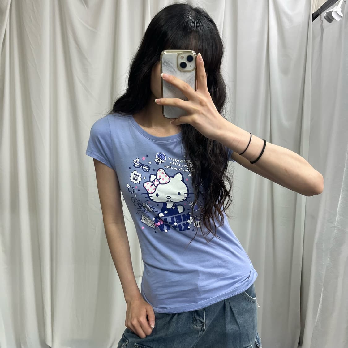 Hello kitty milky purple T-shirts 상품이미지1