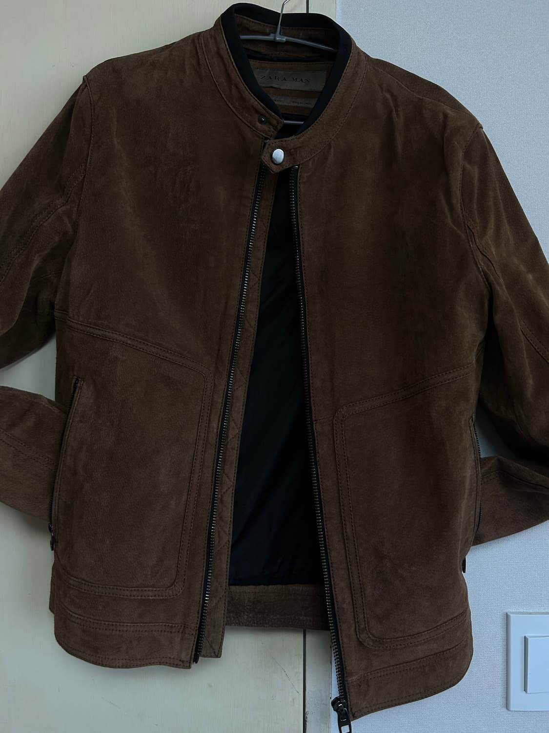 ZARA MAN 스웨이드 (돼지 가죽) 자켓 / 브라운 / 모델 4341 상품이미지1