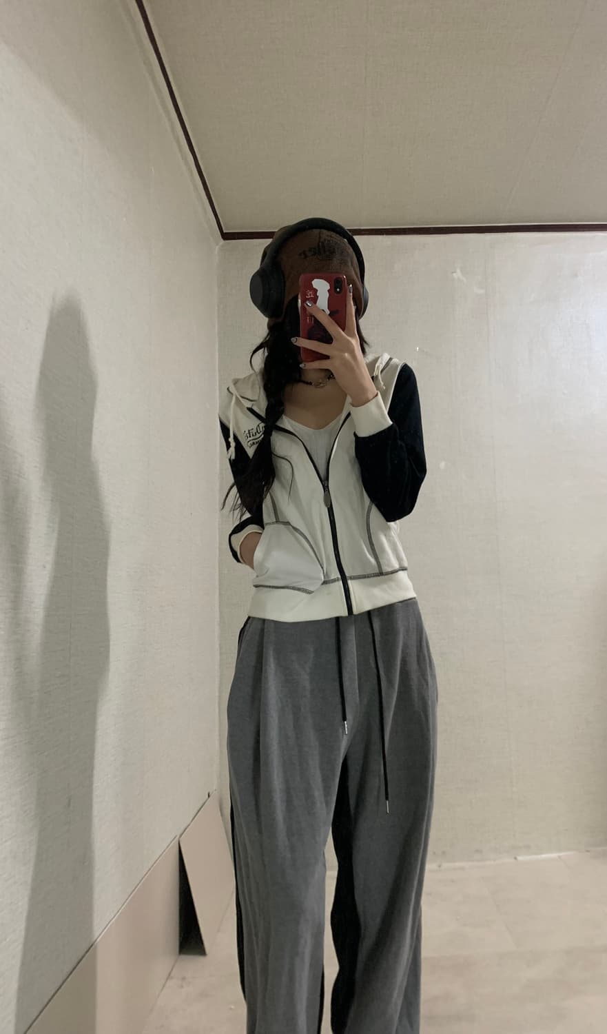 big logo cotton hood zip-up 상품이미지2