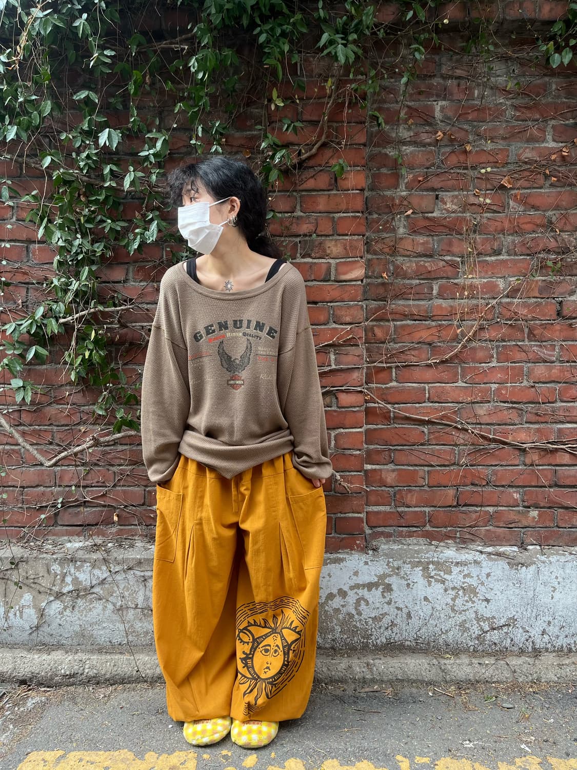 히피 에스닉 문양 벌룬 와이드 팬츠 상품이미지1