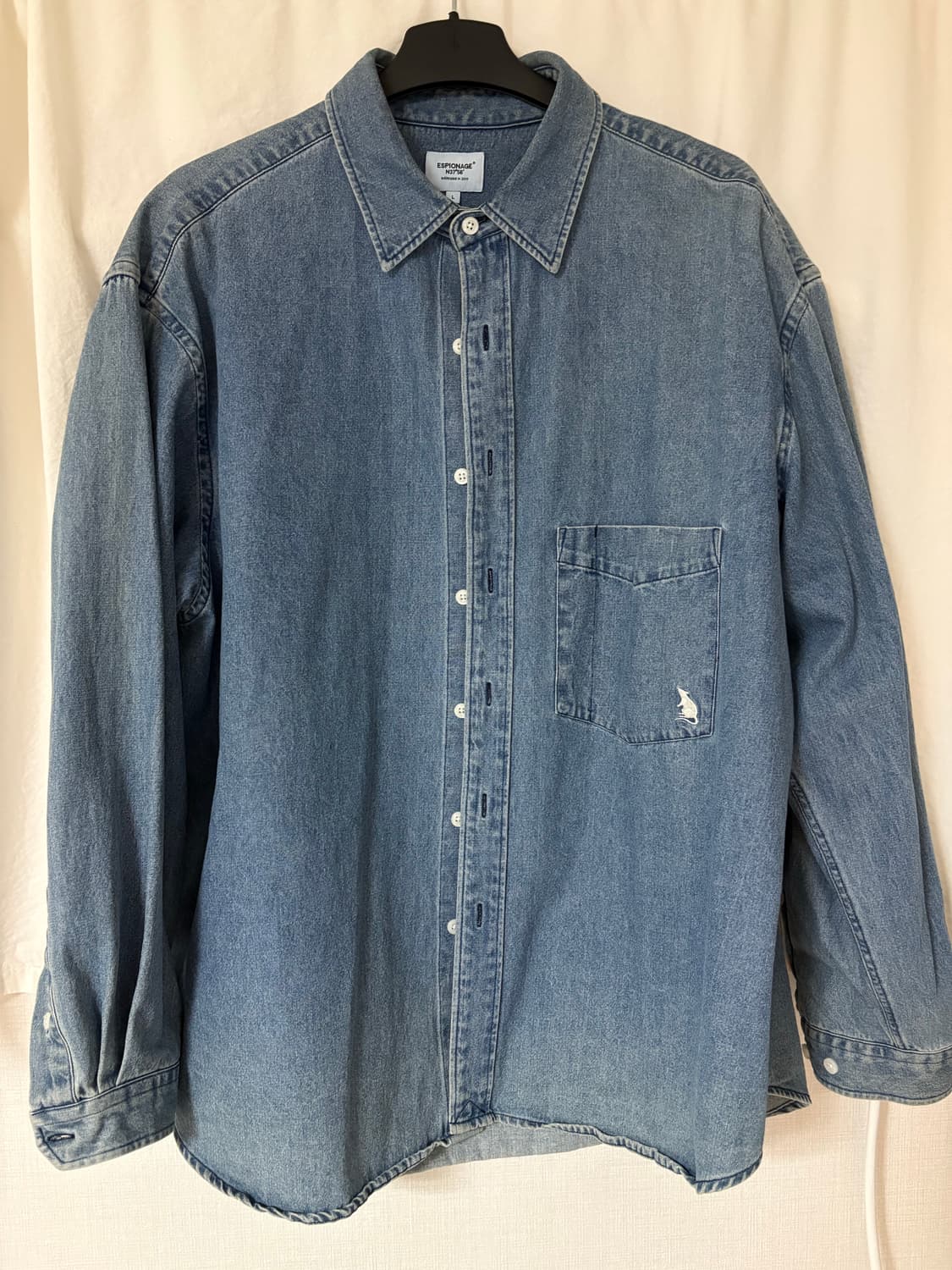 [L] 에스피오나지 데님 셔츠 워싱 인디고 상품이미지1