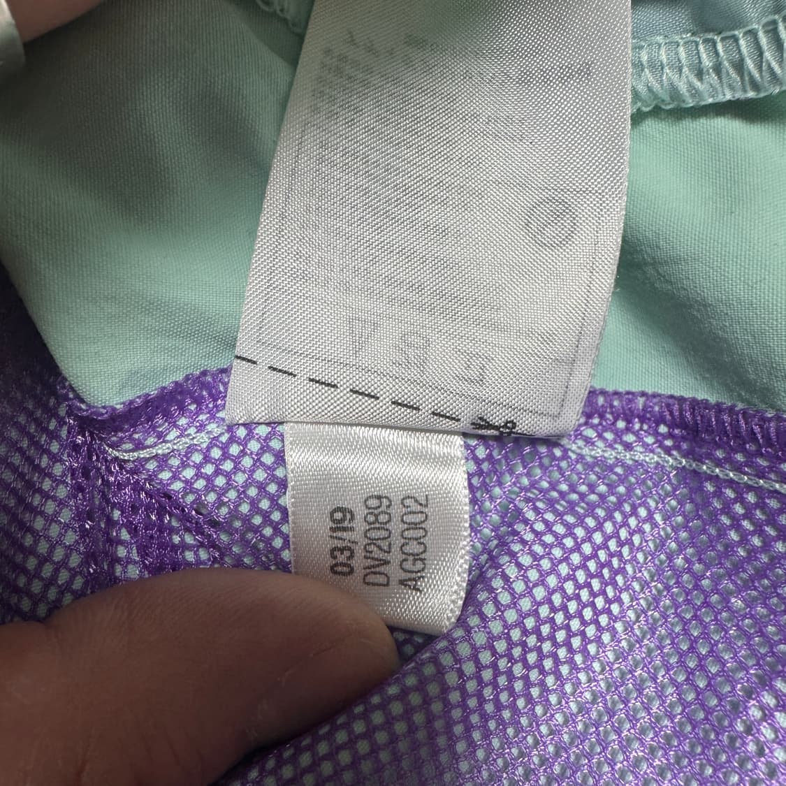 ✨ (바배) 아디다스 퍼플 민트 배색 바람막이 상품이미지5