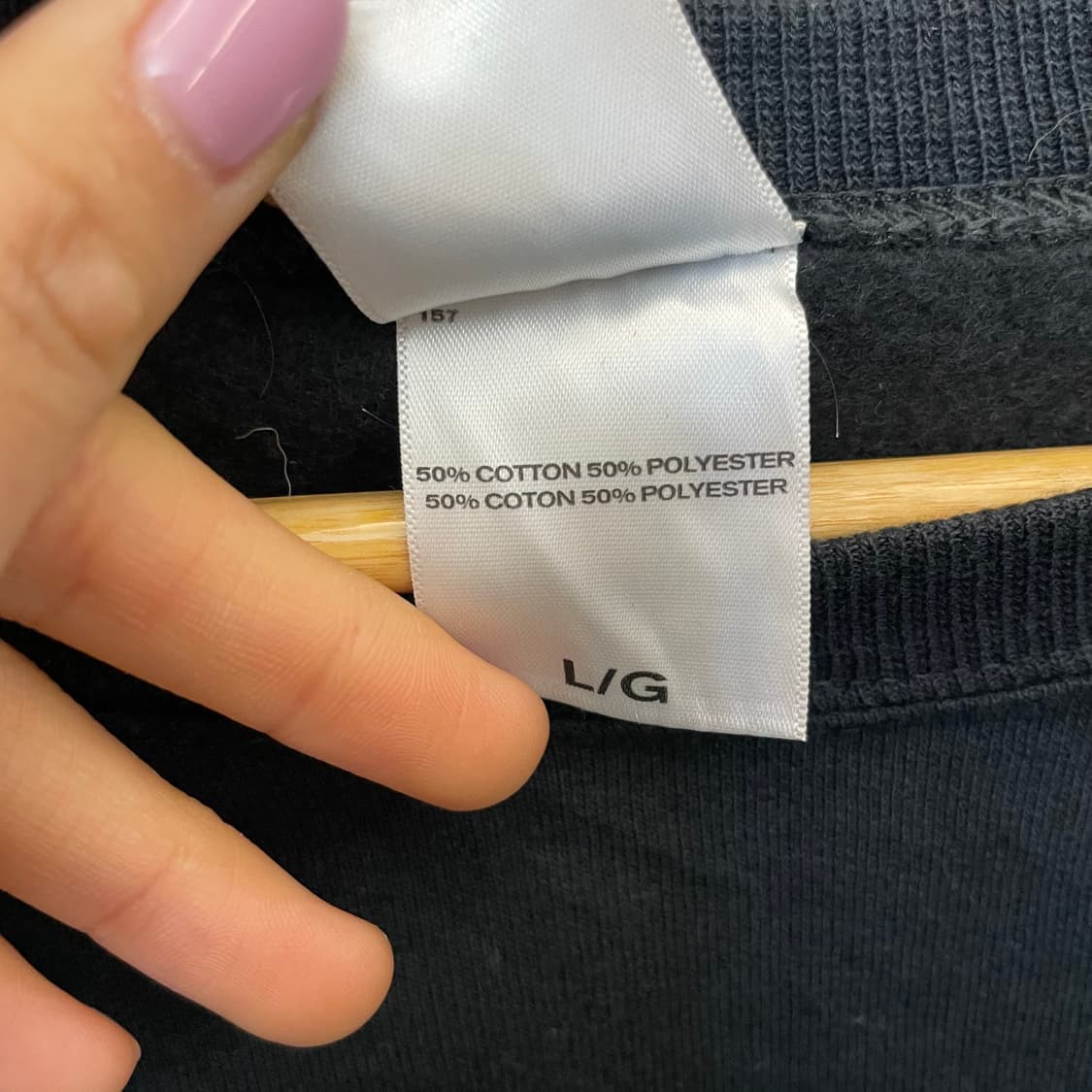 빈티지 블랙 프린팅 기모 맨투맨 L 상품이미지6