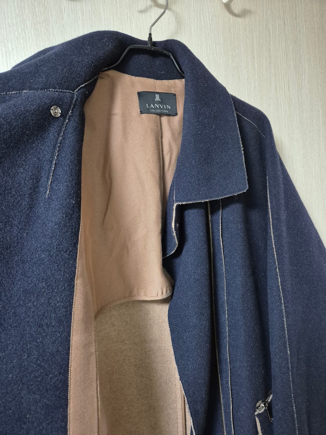 LANVIN 랑방 컬렉션 네이비 롱 코트 울코트 55 상품이미지4