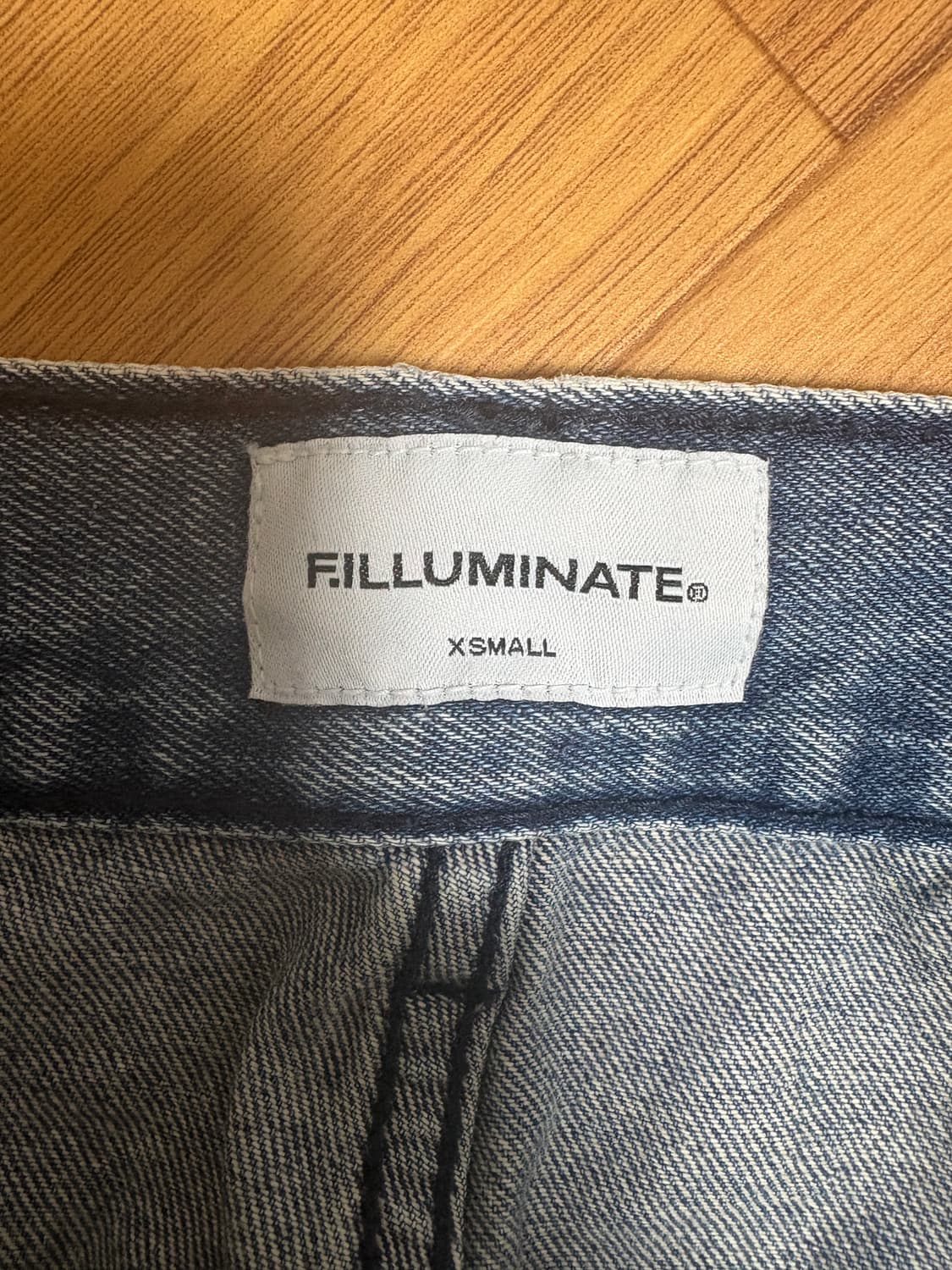 필루미네이트 데미지 워시드 데님팬츠 미디엄블루 XS 팝니다 상품이미지5