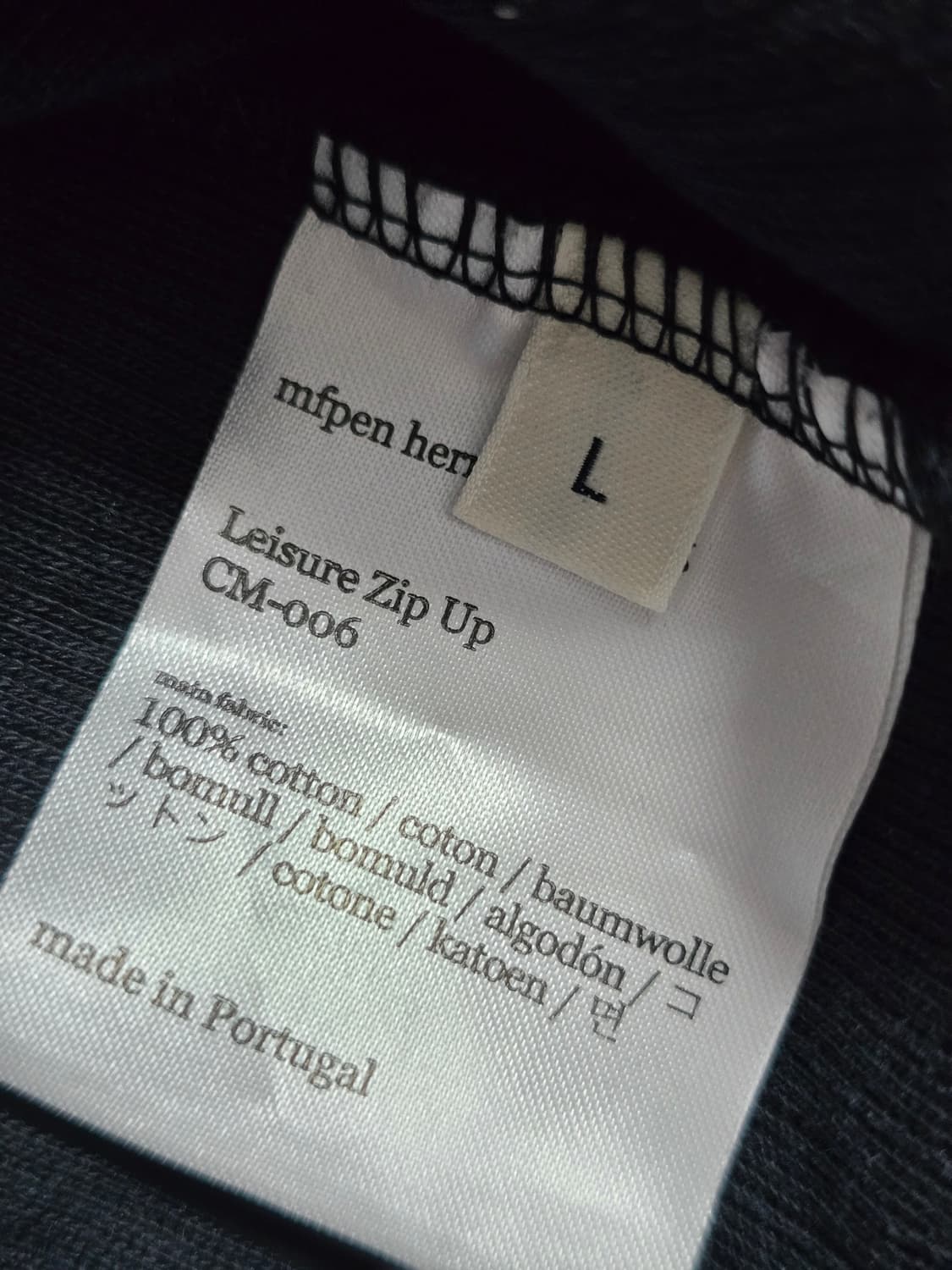 mfpen 엠에프펜 코듀로이 지퍼 재킷 L 미사용 래글런 슬리브 파카 상품이미지4