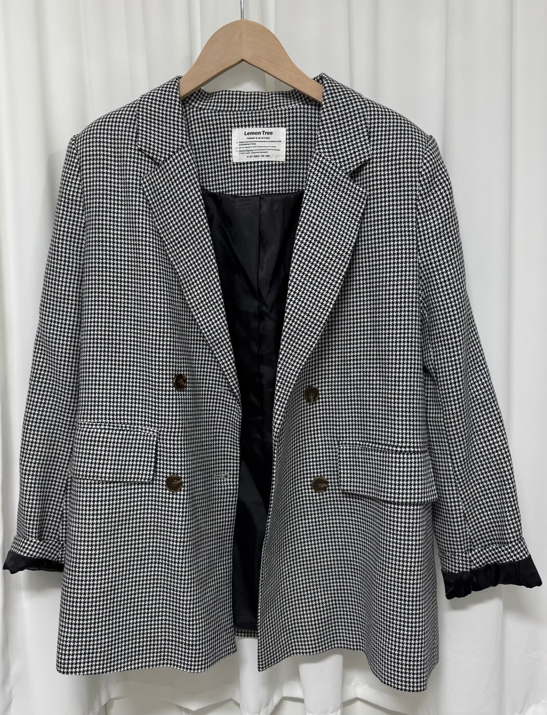 하운드투스 체크 더블 자켓 비스코스 상품이미지1